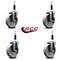 Service Caster 5'' Semi Steel Wheel Swivel 7/8'' Expanding Stem Caster Set, 4PK SCC-EX20S514-SSS-78-4 - alternate 2